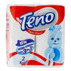 دستمال حوله کاغذی 3لایه 2 رول تنو